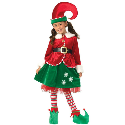 Girls Deluxe Elf Costume