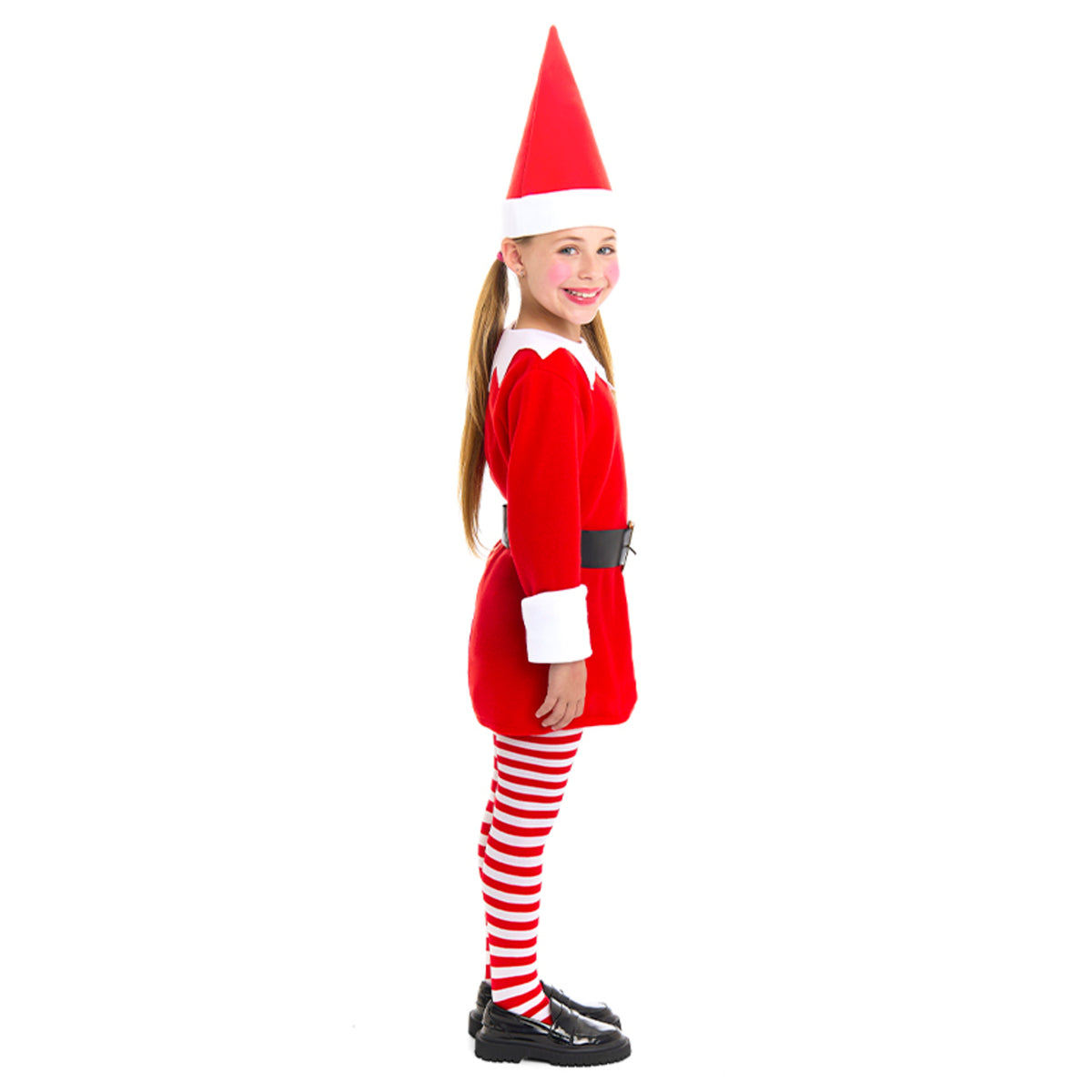 Girls Red Christmas Elf Costume