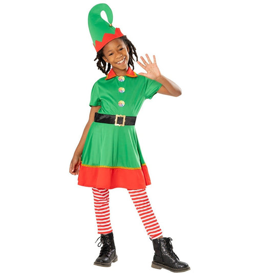 Girls Christmas Elf Costume
