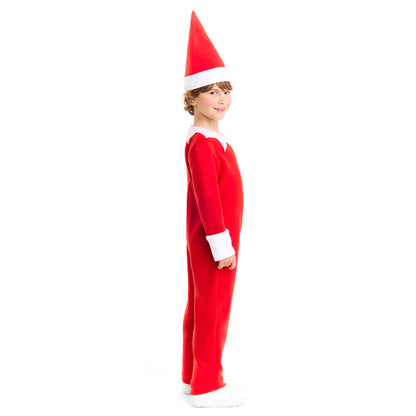 Kids Red Christmas Elf Costume