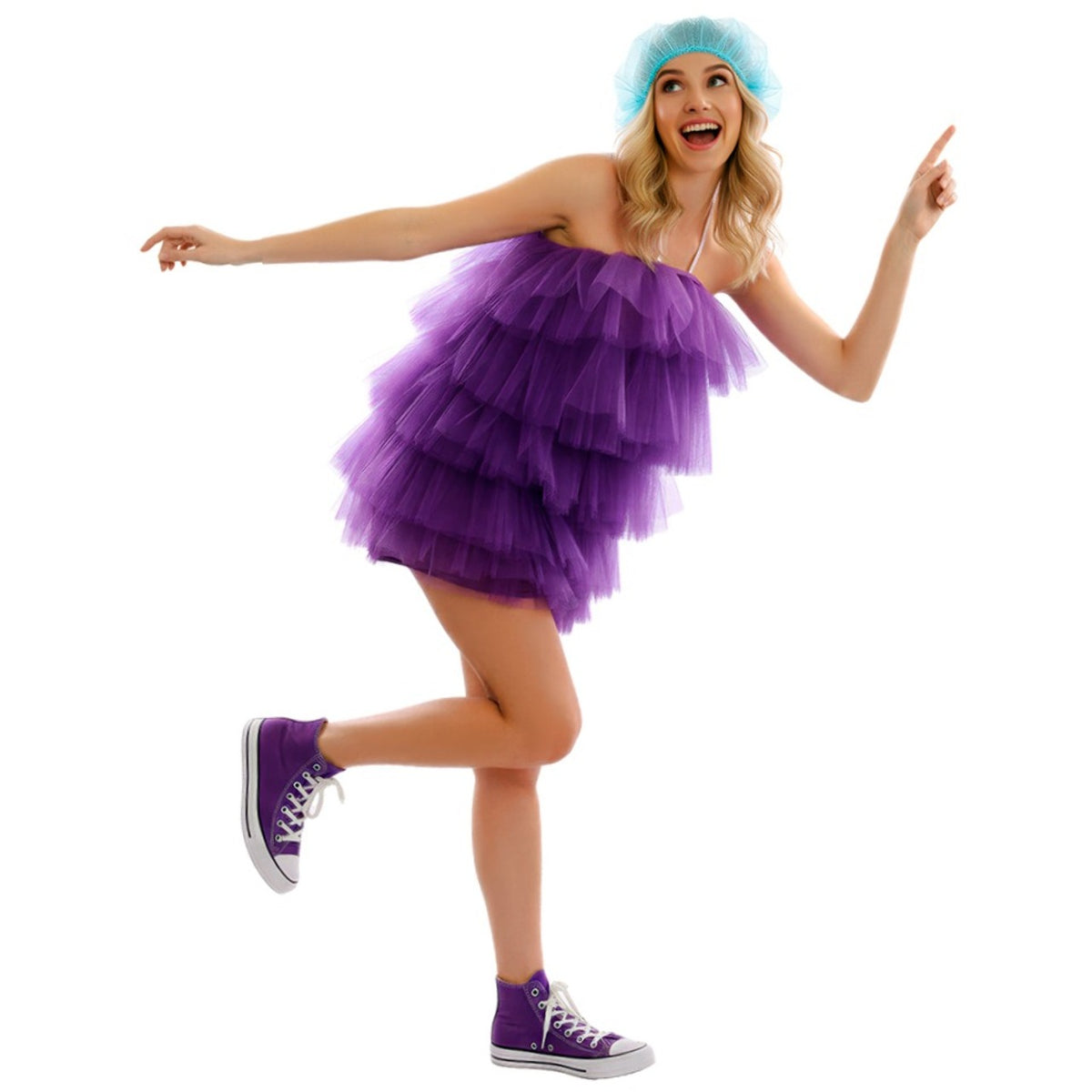 Womens Purple Bath Sponge Costume