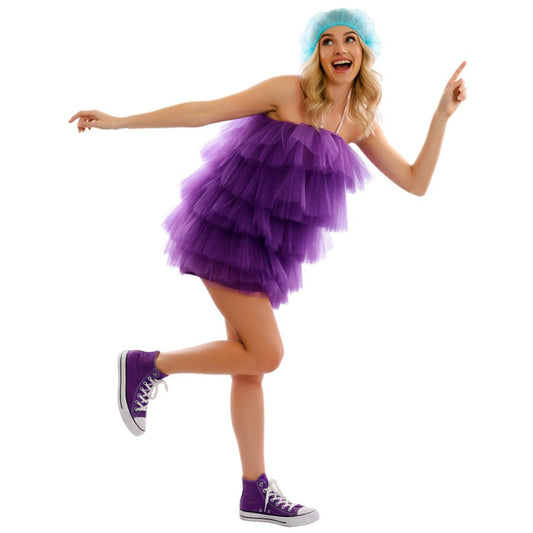 Womens Purple Bath Sponge Costume