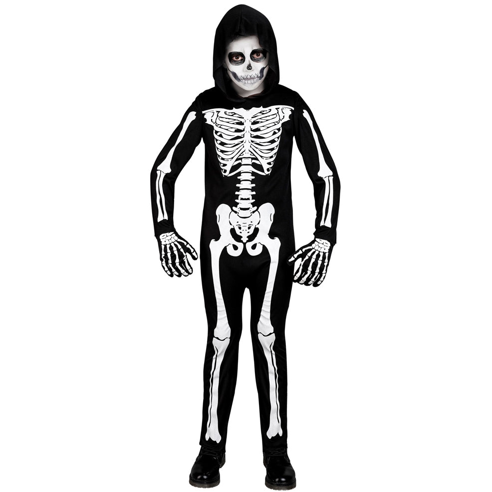 Boys Eco Hooded Skeleton Costume