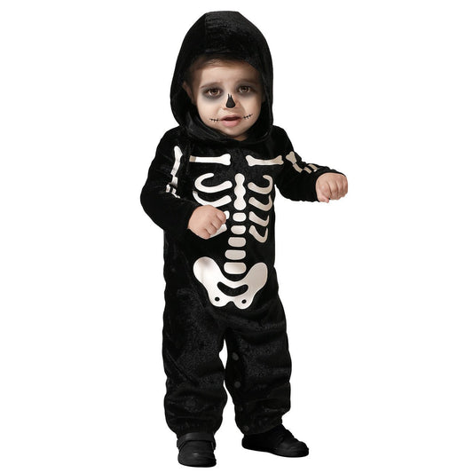 Baby Black Hooded Skeleton Costume
