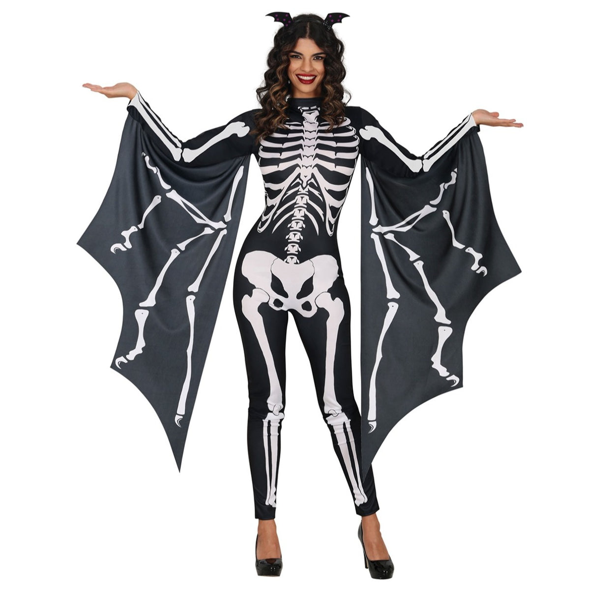 Womens Eco Bat Skeleton Costume