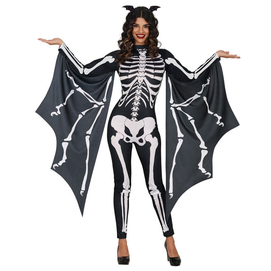Womens Eco Bat Skeleton Costume