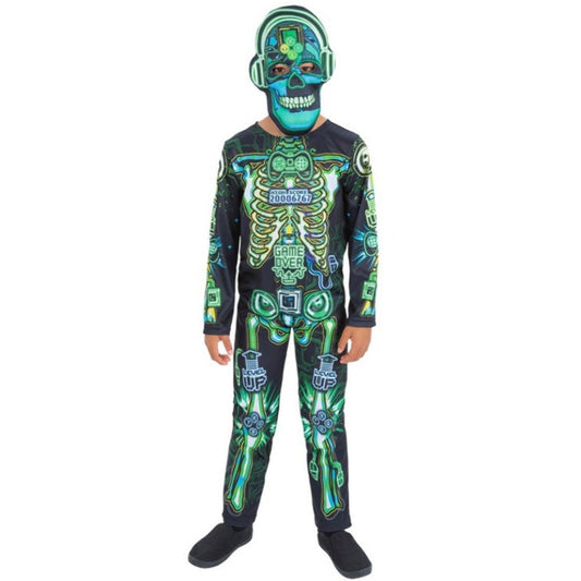 Kids Glow Robot Skeleton Costume