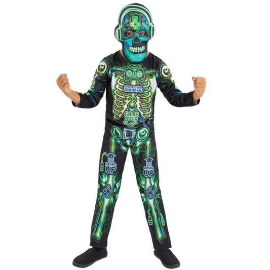Kids Glow Robot Skeleton Costume