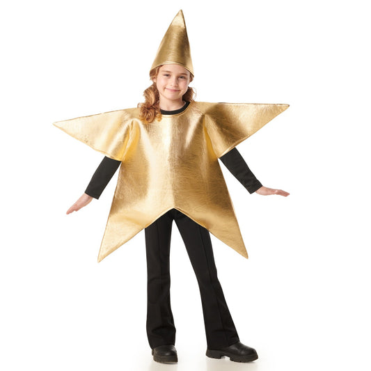 Kids Golden Star Costume with Cap
