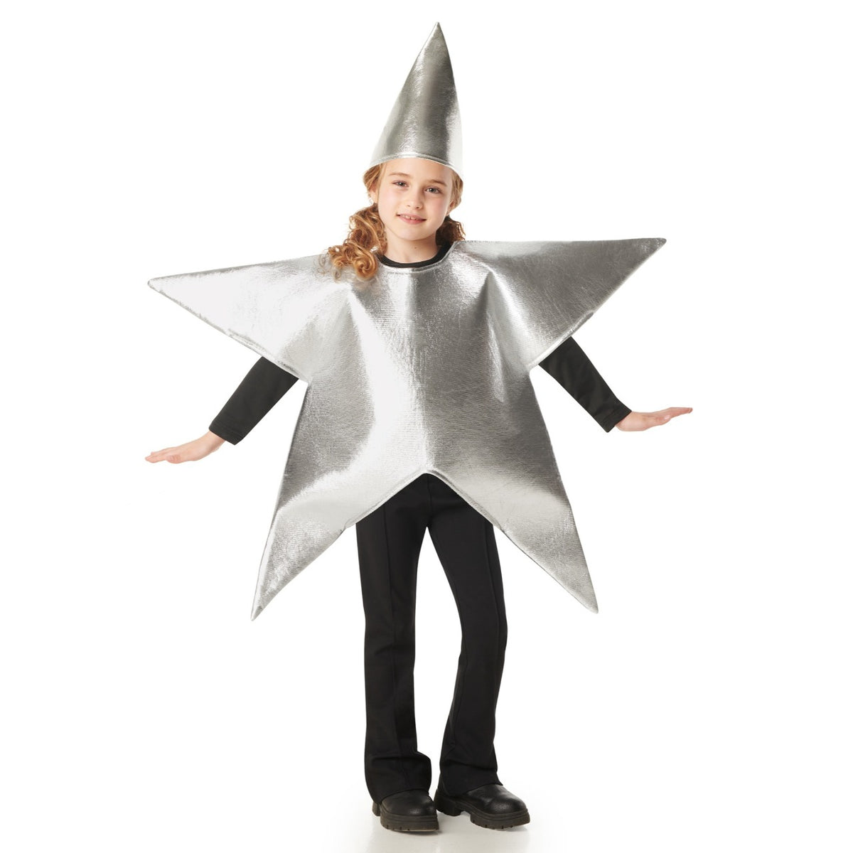Kids Silver Star Costume with Cap