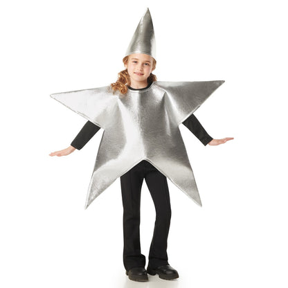 Kids Silver Star Costume with Cap
