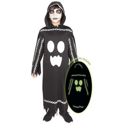 Kids Glow Chained Ghost Costume