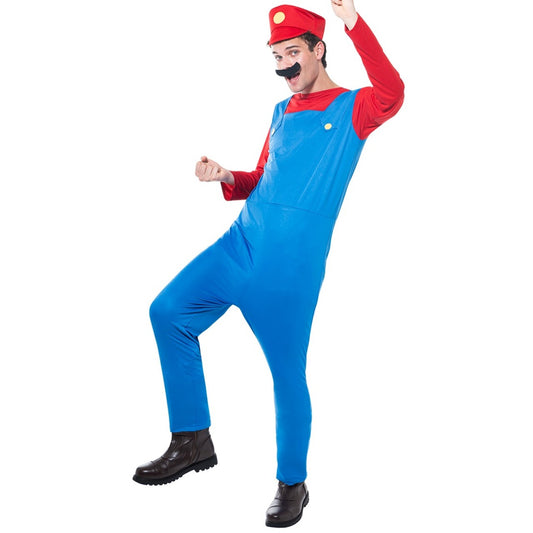 Mens Eco Mario Plumber Costume