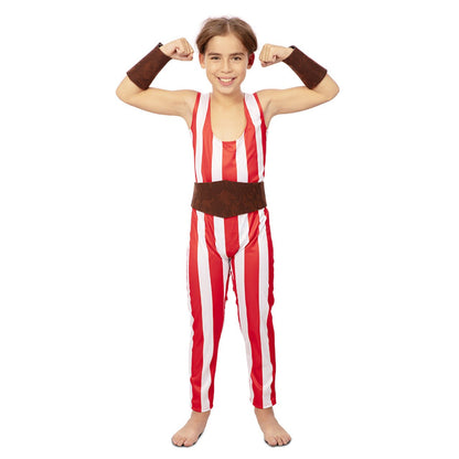 Kids Strongman Striped Costume