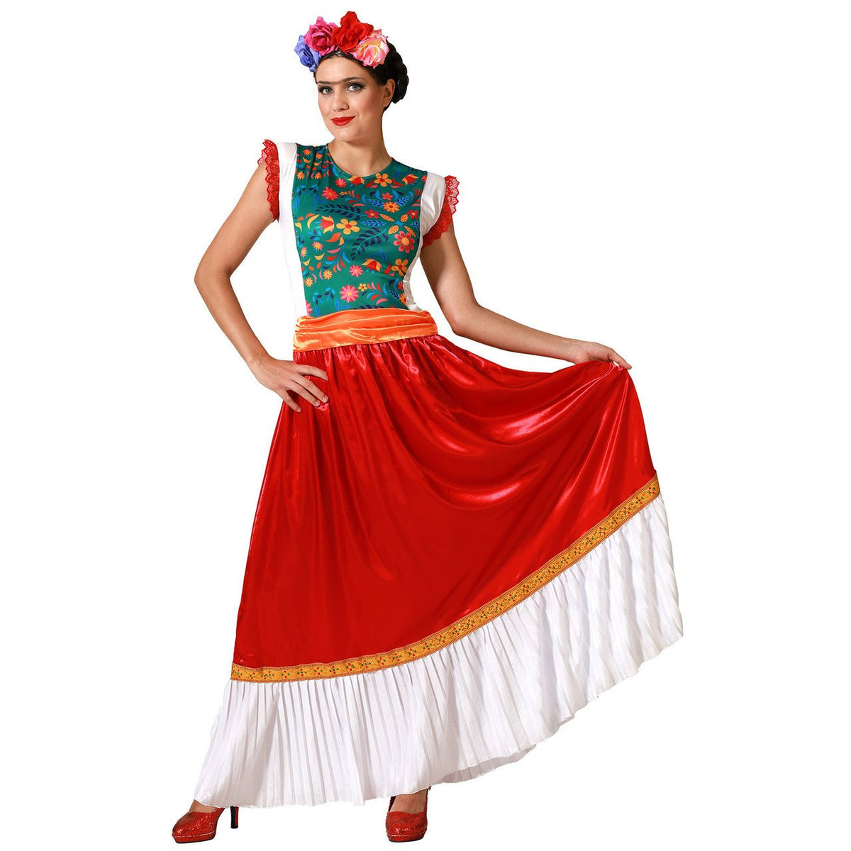 Womens Frida Flowers Costume