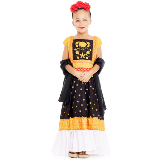 Girls Frida Kahlo Flowers Costume
