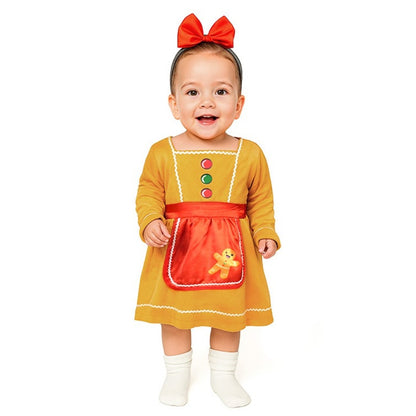 Baby Gingerbread Cookie Costume with Bow Tie