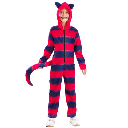 Kids Striped Cheshire Cat Costume