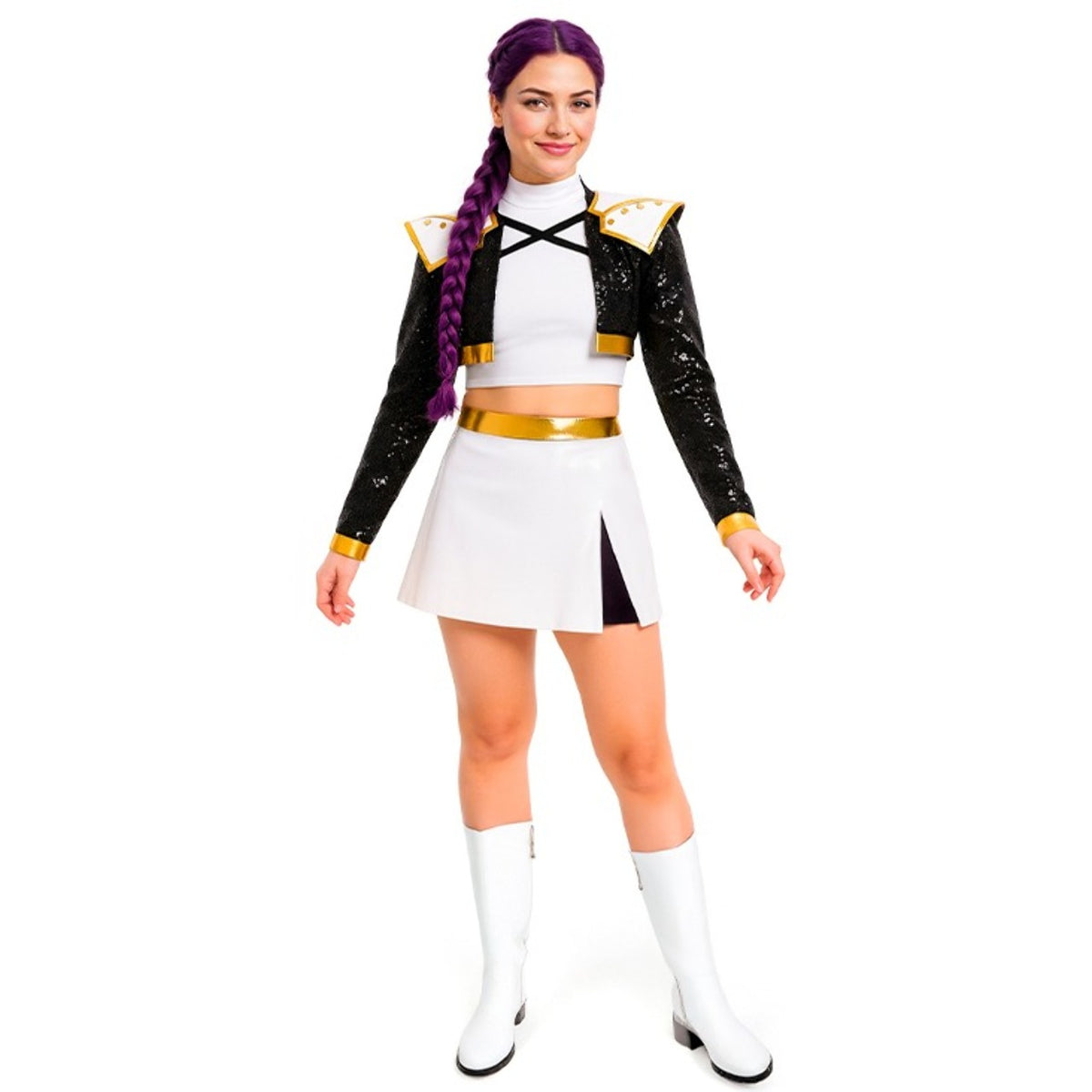 Womens White K-Pop Singer Costume