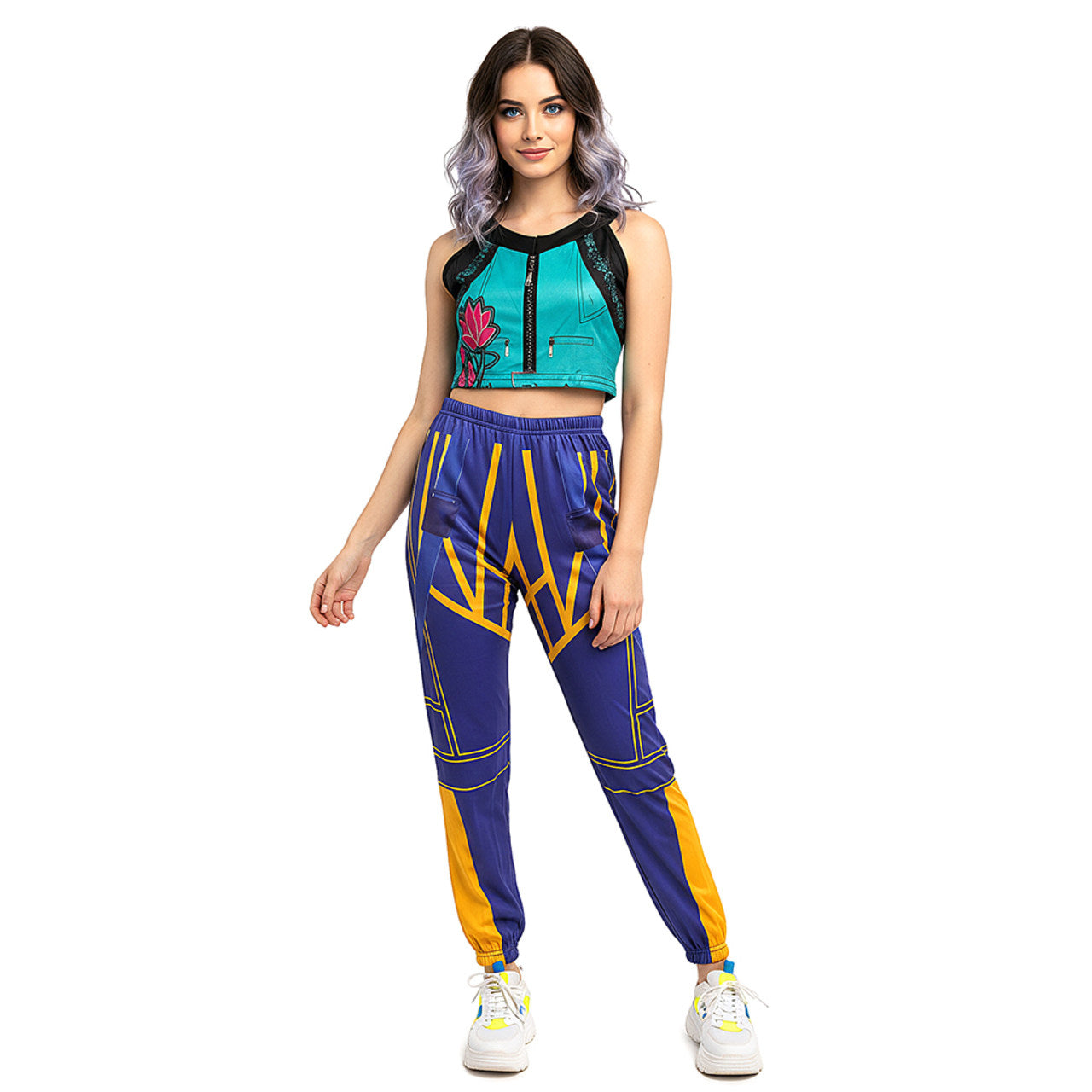 Womens Blue K-Pop Singer Costume