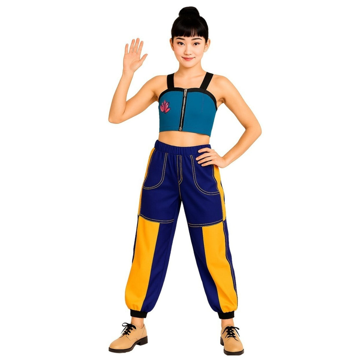 Womens Blue K-Pop Singer Costume