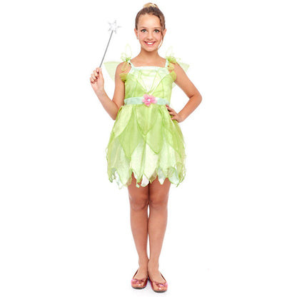 Girls Green Fairy Costume