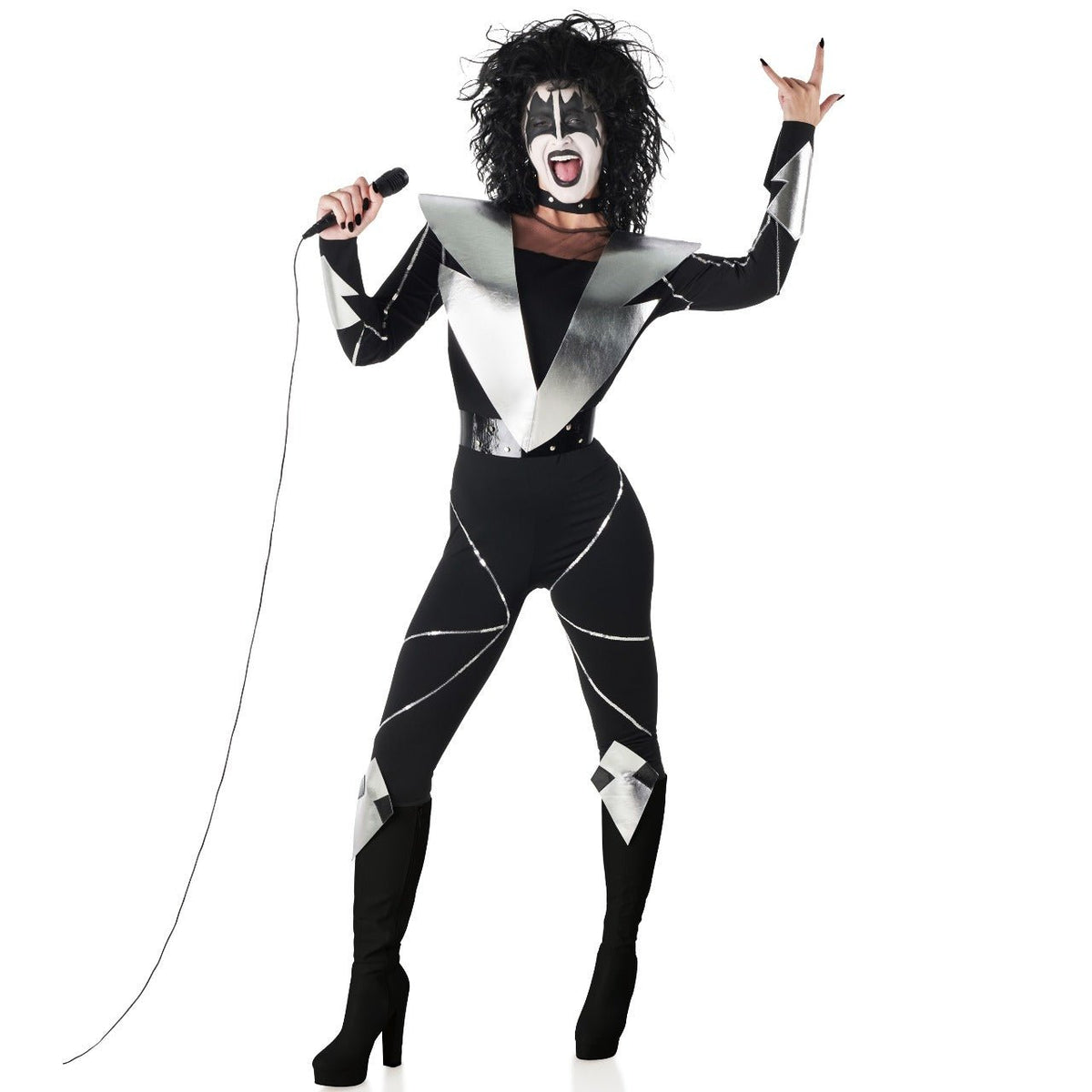 Womens Heavy Metal Kiss Costume