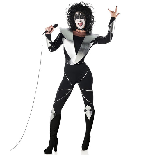 Womens Heavy Metal Kiss Costume