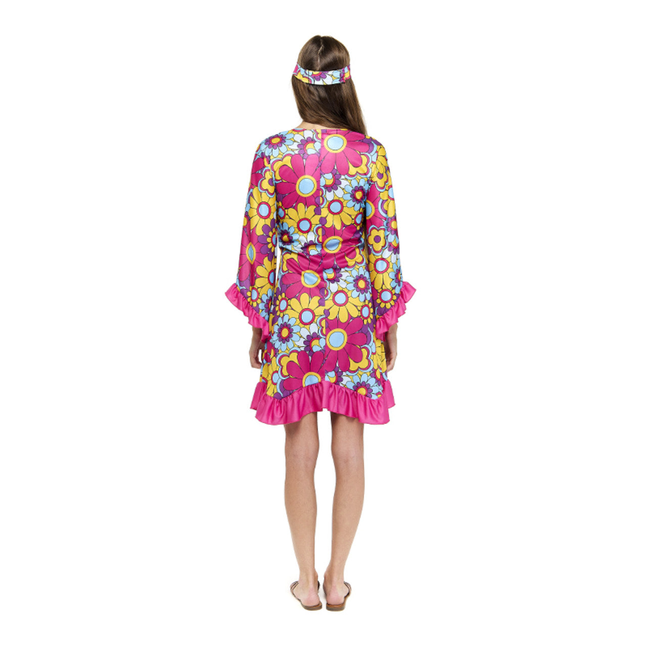 Womens Fuchsia Hippie Costume