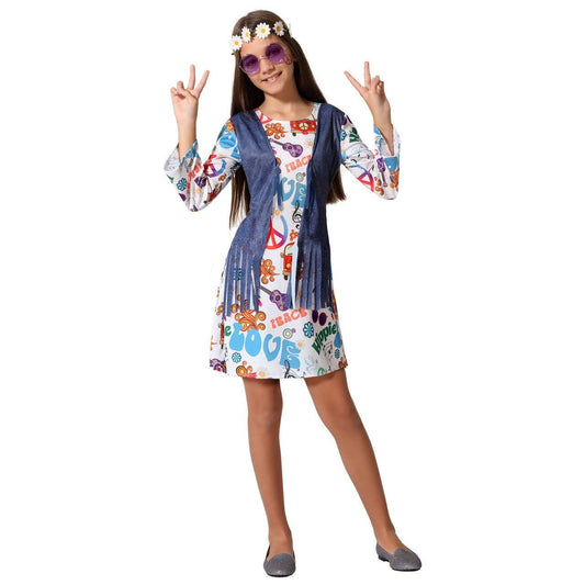 Girls Multicolour Hippie Costume