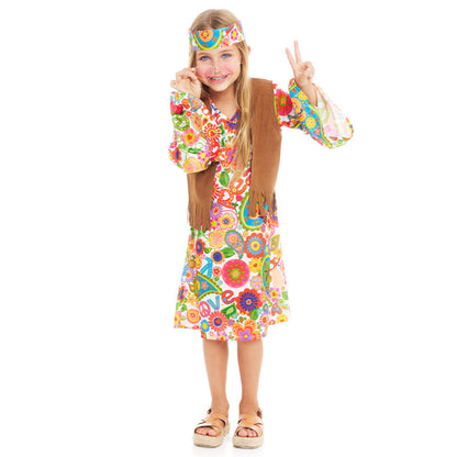 Girls Hippie Peace Costume