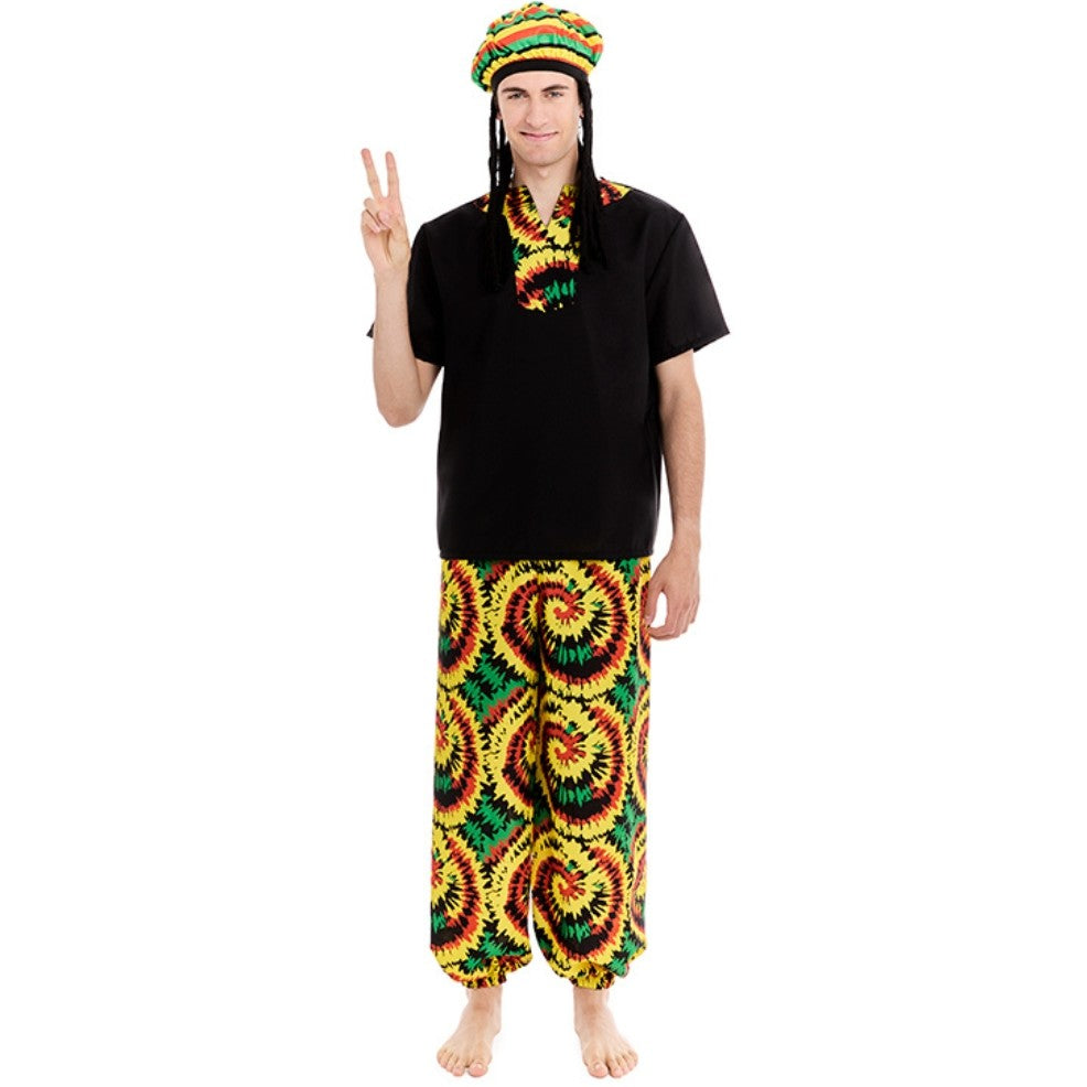 Mens Jamaican Rastafarian Marley Costume