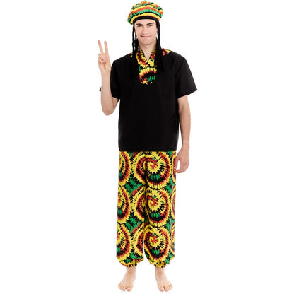 Mens Jamaican Rastafarian Marley Costume