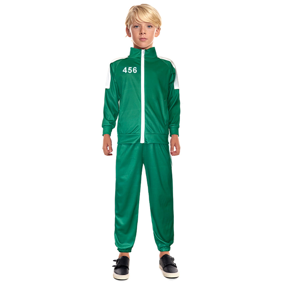 Kids Green Squid Game Player Costume