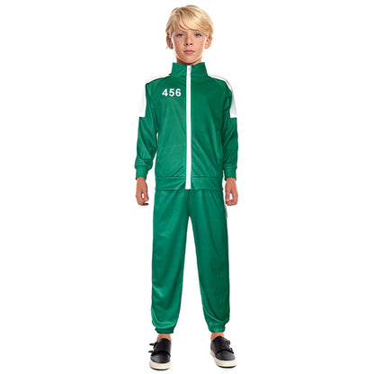 Kids Green Squid Game Player Costume