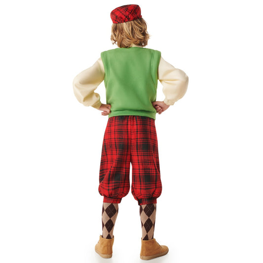 Boys Checked Golf Player Costume