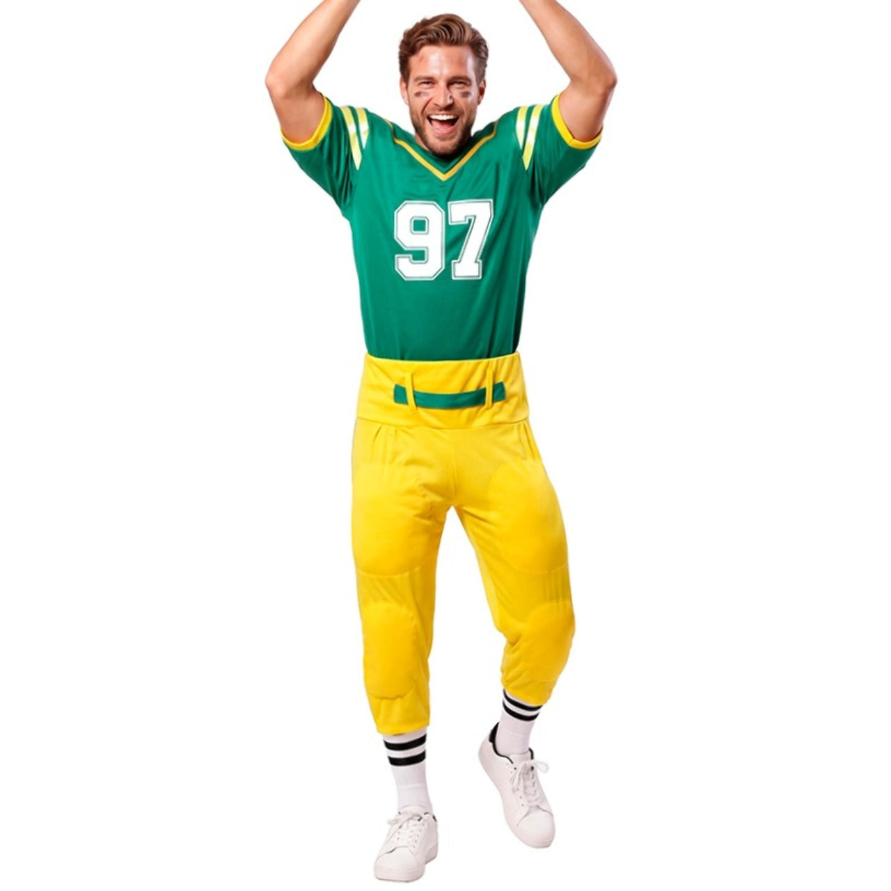 Mens Green Rugby Player Costume
