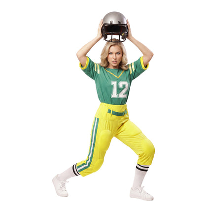 Womens Green Rugby Player Costume