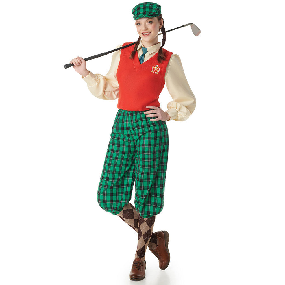 Womens Checked Golf Player Costume