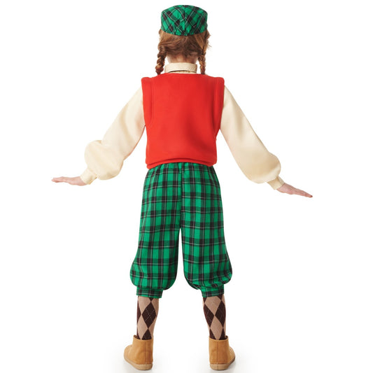 Girls Checked Golf Player Costume