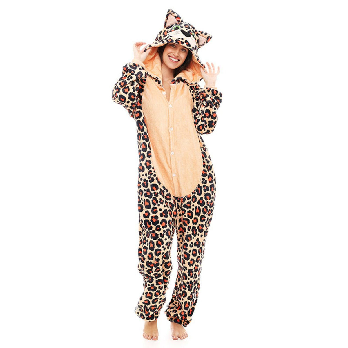 Adult Plush Leopard Costume