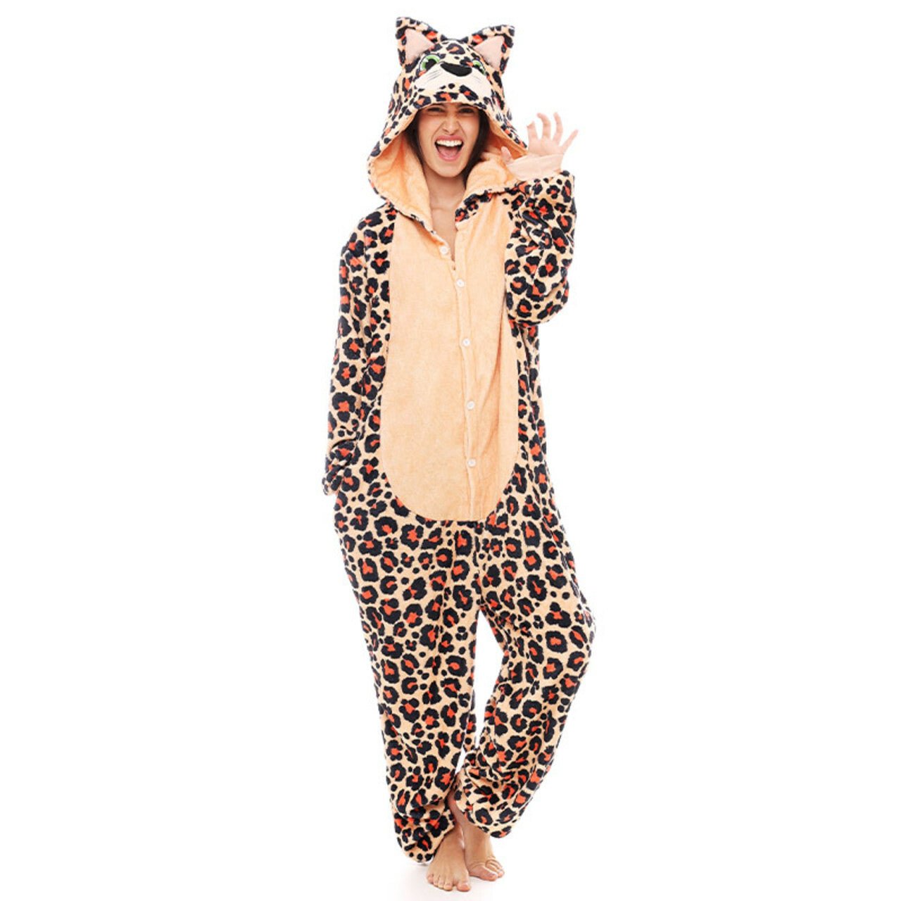 Adult Plush Leopard Costume