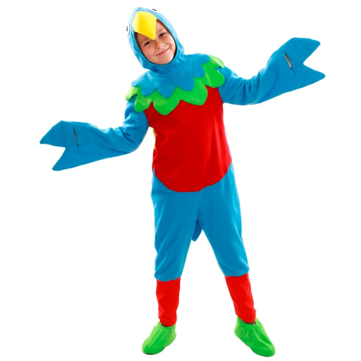 Kids Multicoloured Parrot Costume