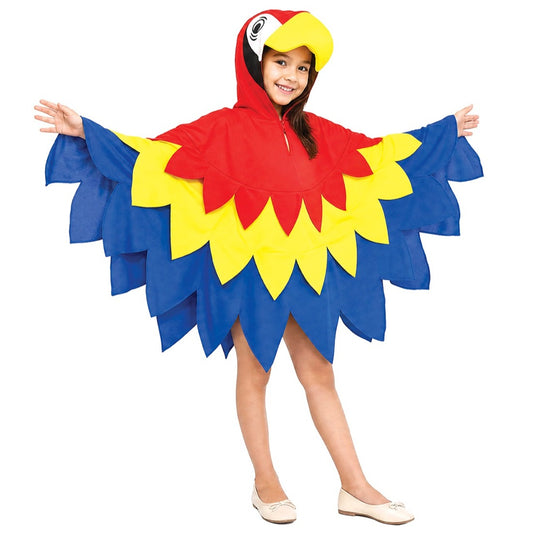 Kids Parrot Poncho Costume