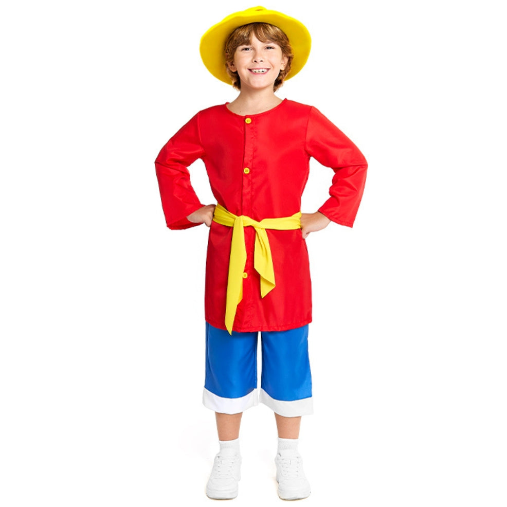 Kids Adventurous Luffy One Piece Costume