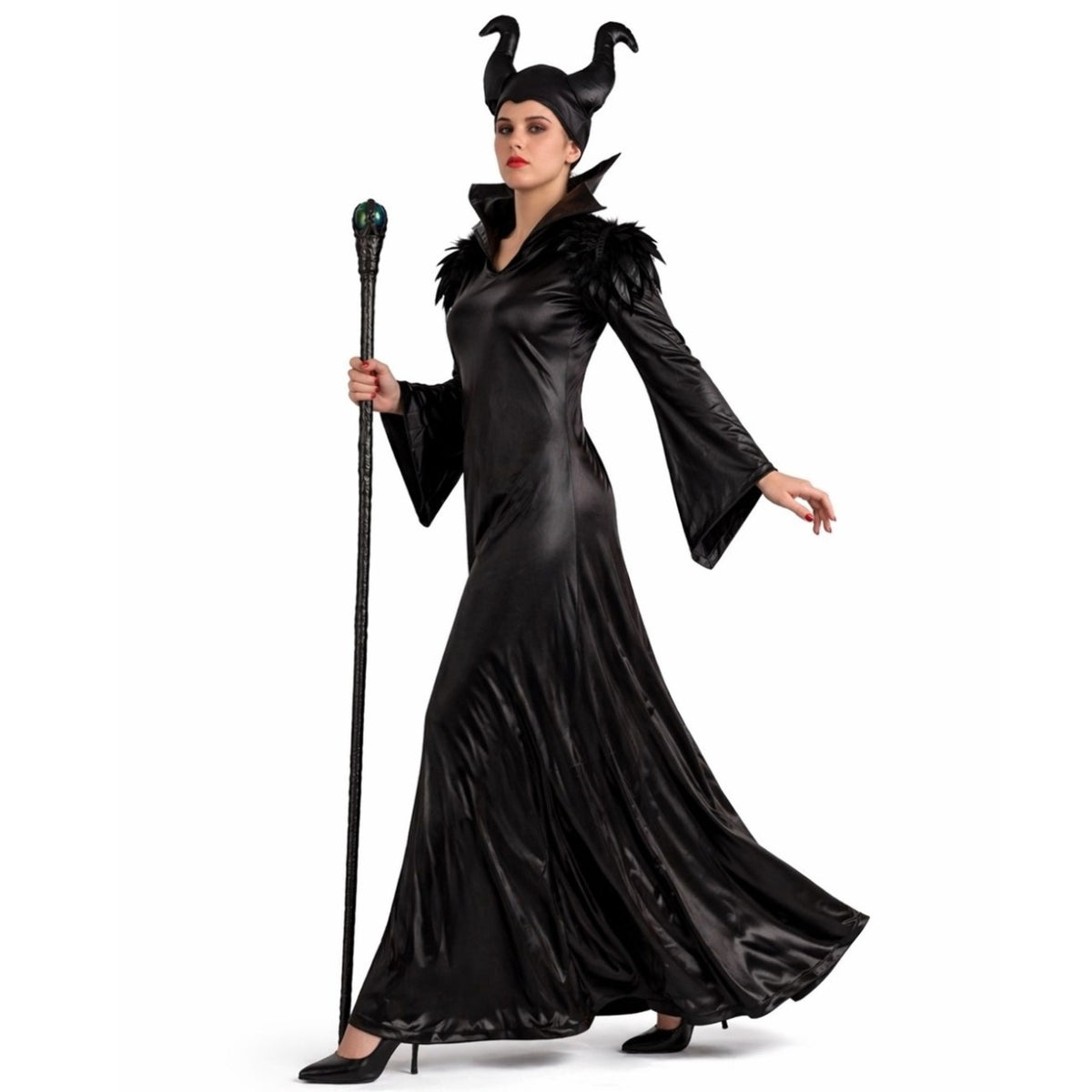 Womens Maleficent Feather Costume