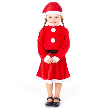 Girls Mrs Claus Belt Costume