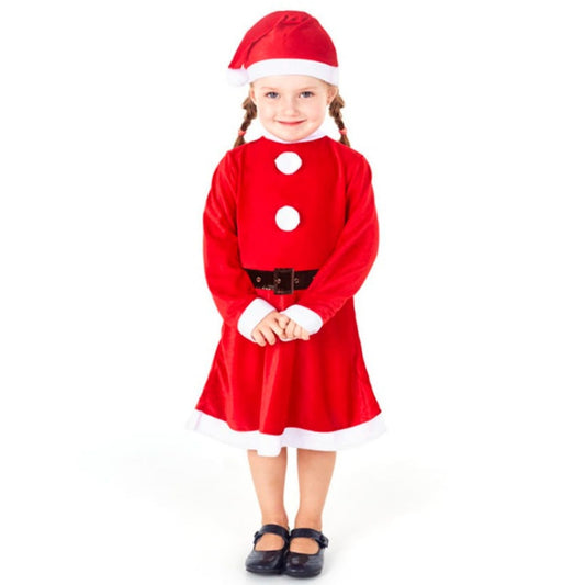 Girls Mrs Claus Belt Costume