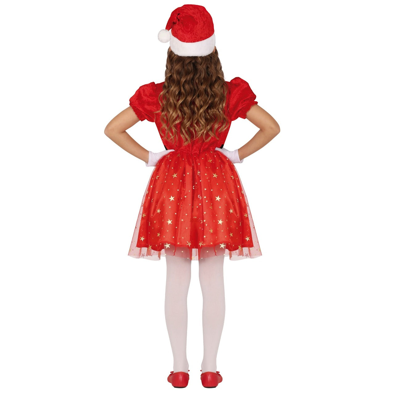 Girls Glitter Mrs Claus Costume