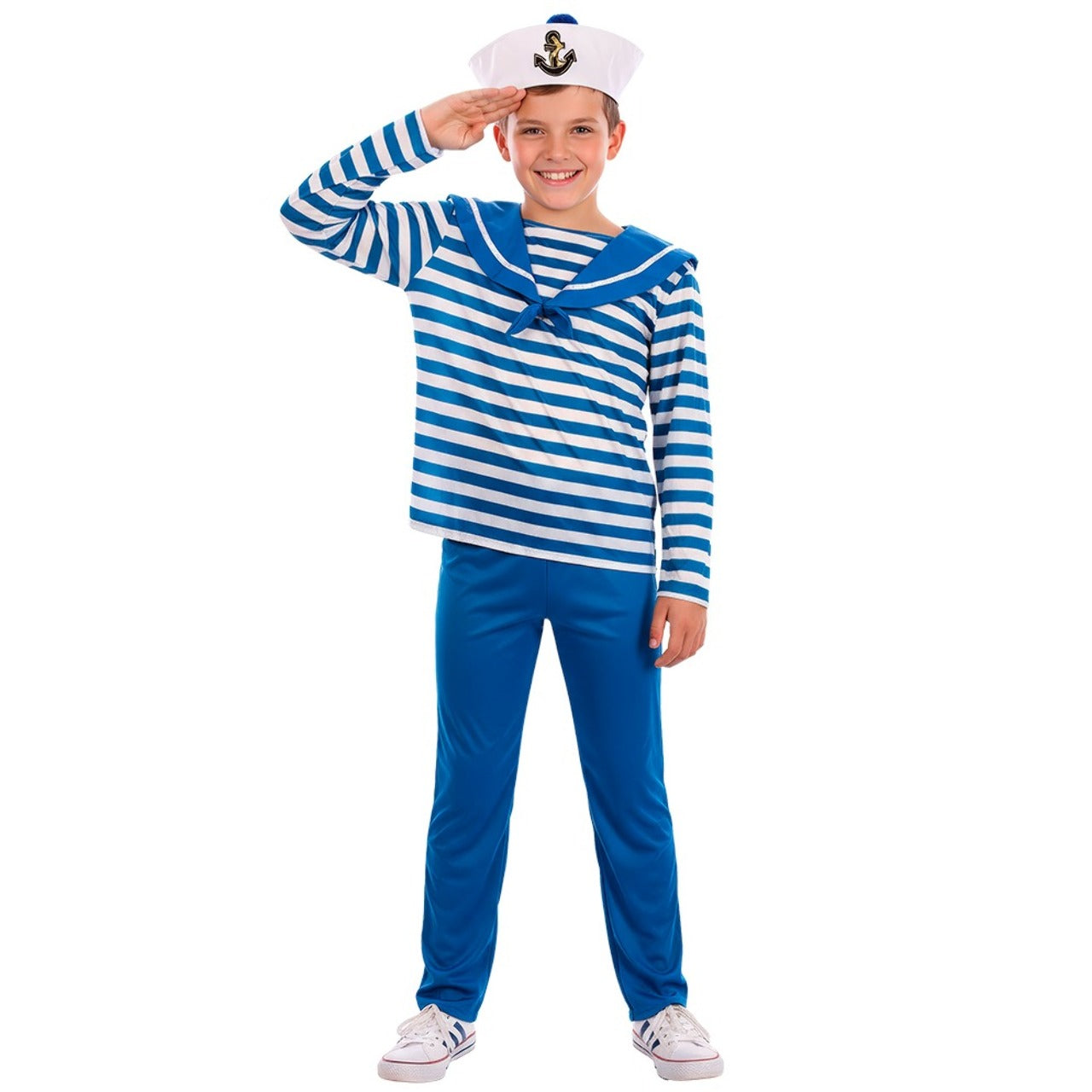 Boys Blue Striped Sailor Costume